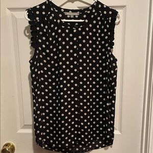Daniel Rainn Black and White Polka Dot Blouse
